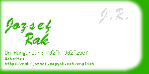 jozsef rak business card